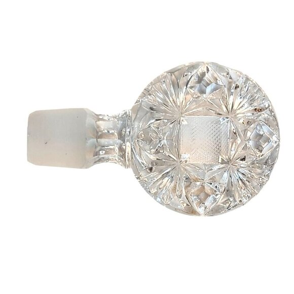 24% Lead Crystal Decanter With Stopper Made In West Germany Square Bottle - Picture 7 of 12